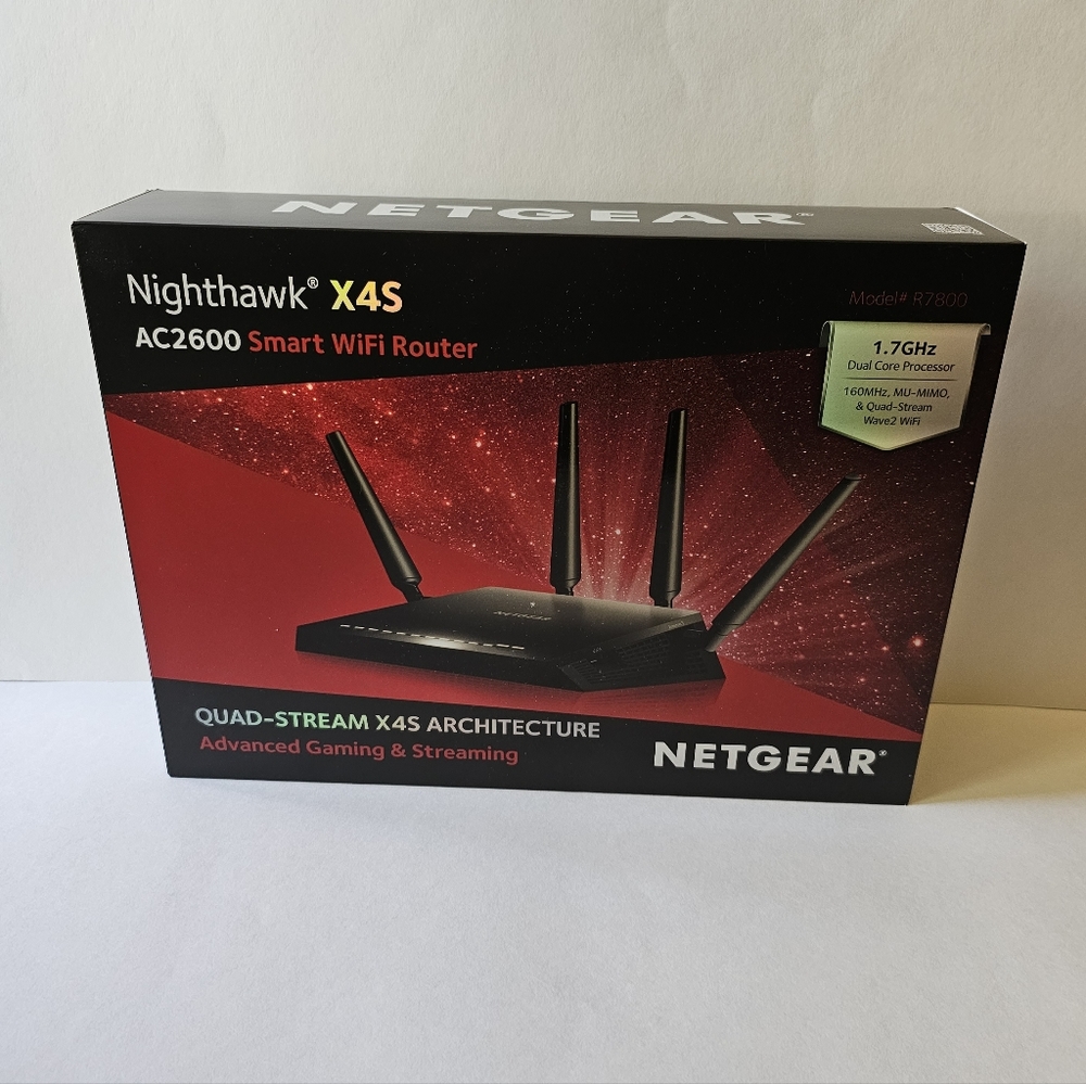 NEW NETGEAR AC2600 Nighthawk X4S Smart WiFi Router R7800 Factory Sealed